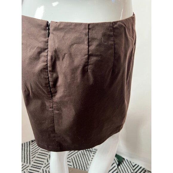 Gap Stretch Chocolate Brown Pencil Skirt With Back Zipper Closure - Picture 13 of 14